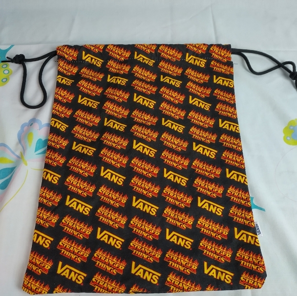 VANS X Stranger Things Bag Cinched Drawstring Canvas Shoe Pouch Skateboarding - Picture 15 of 16